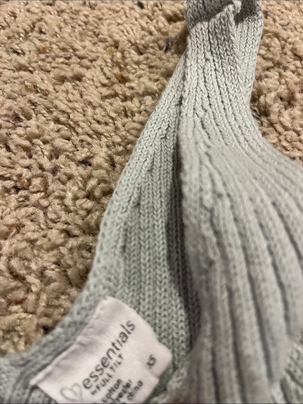 Essentials Ribbed V-Neck Tank Top - Sage - Picture 2 of 3